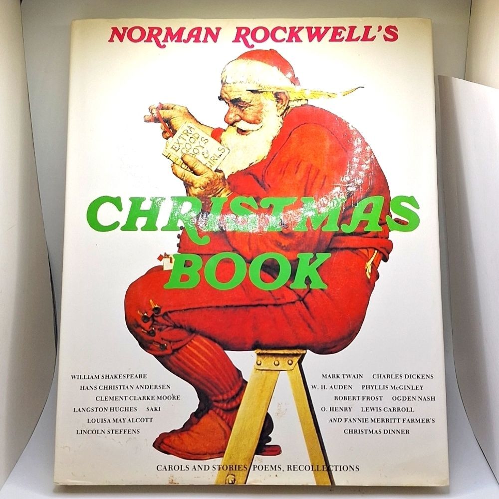Vintage Norman Rockwell Christmas book carols, stories, poems